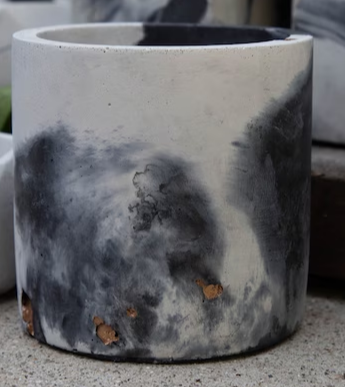 Signature Concrete Candle - Cylinder Handpainted Concrete Candle