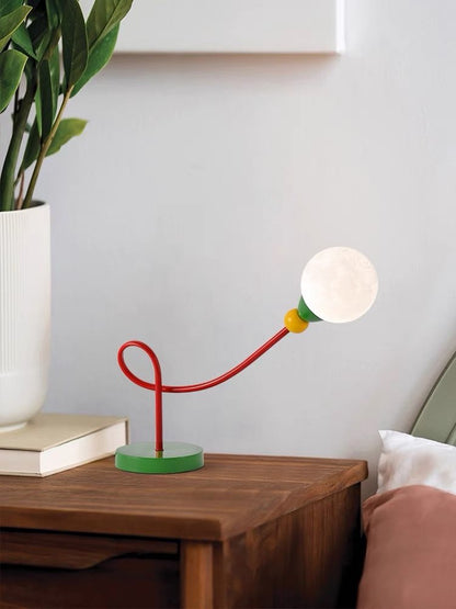 Dimmable Memphis Moon Table Lamp - Full Spectrum Eye Protection Decorative Desk Lamp