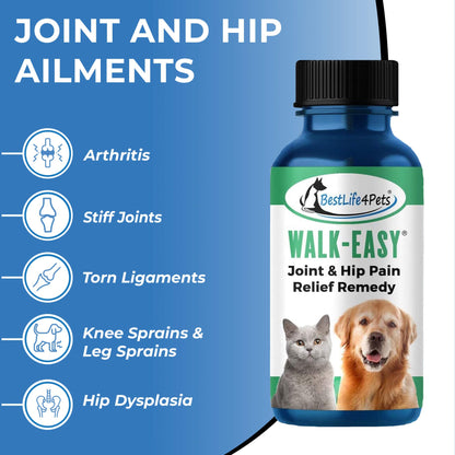 WALK-EASY® Joint and Hip Pain Relief for Dogs and Cats - Helps Arthritis, Torn Ligament and Other Joint Conditions by BestLife4Pets