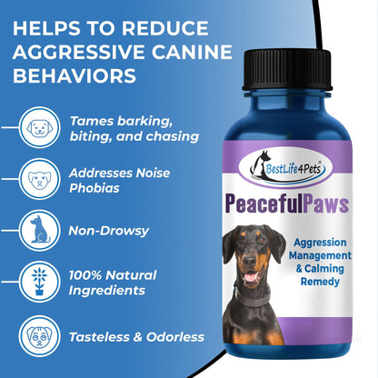 Peaceful Paws Dog Aggression Management and Noise Phobia Remedy by BestLife4Pets