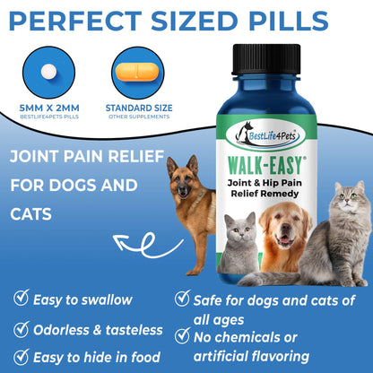 WALK-EASY® Joint and Hip Pain Relief for Dogs and Cats - Helps Arthritis, Torn Ligament and Other Joint Conditions by BestLife4Pets