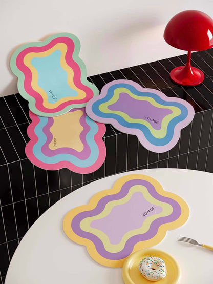 Dopamine Scalloped-edge Placemat Set Of 4 Pcs for Whimsical Table Setting