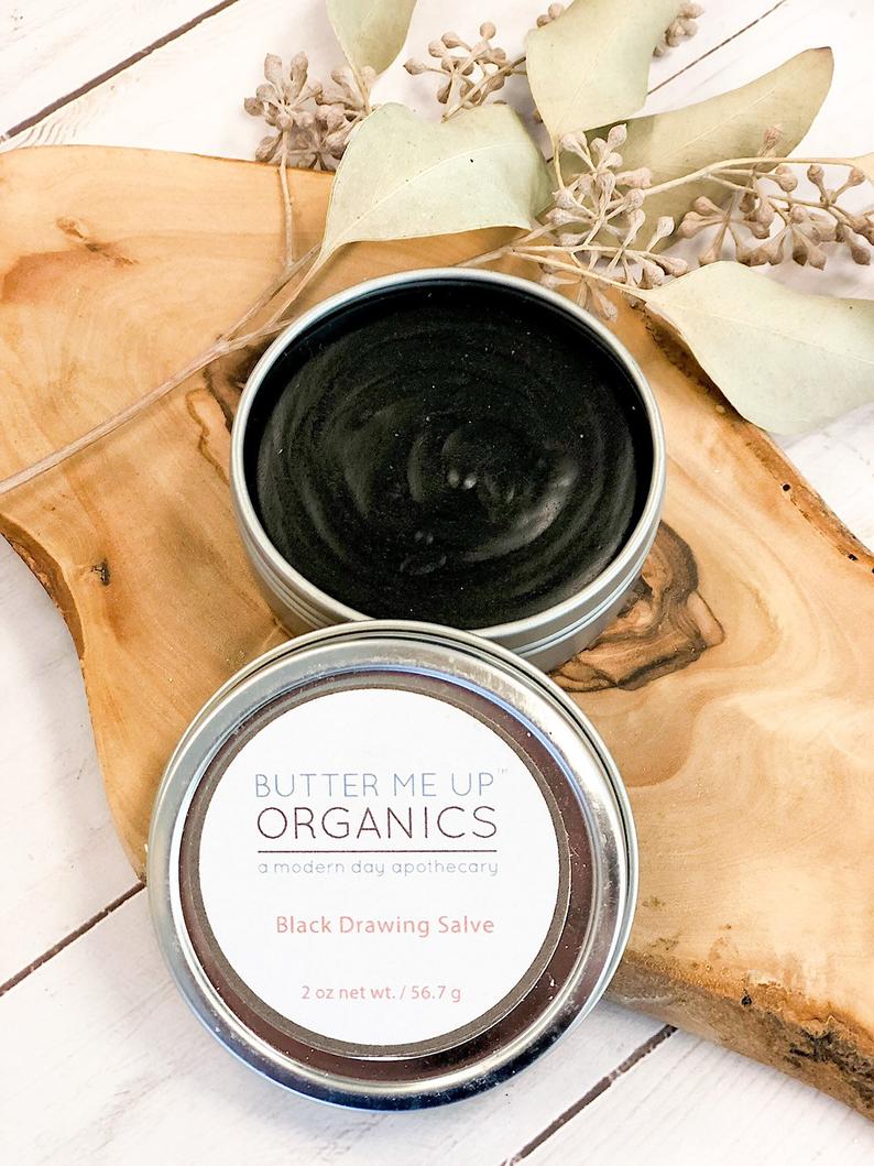 Organic Black Drawing Salve / Bee Stings / Rashes / Skin Ailments / Organic Skincare