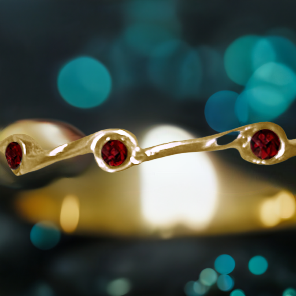 Garnet Birthstone Stacker Ring by The Urban Charm