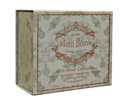 Mom Bomb Evergreen Holiday Bath Bomb Gift Set – Refreshing Scents for a Festive Escape  (4 x 5oz)