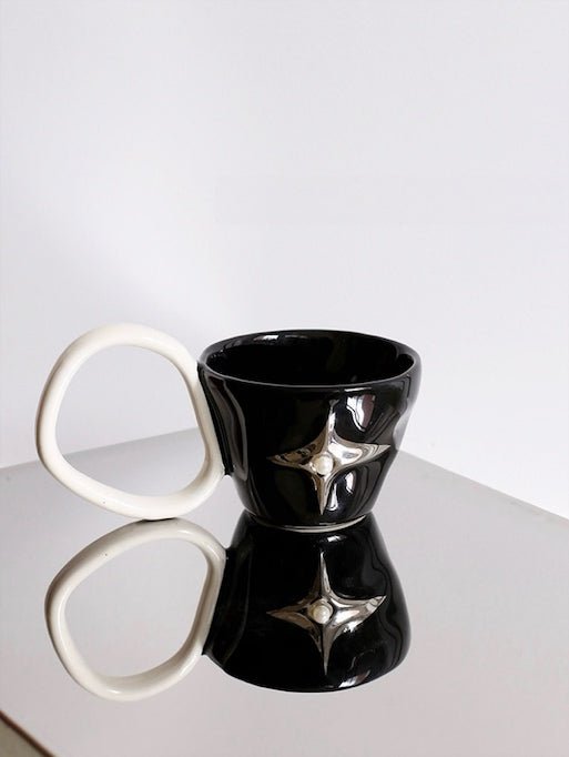 Handmade Ceramic Star Coffee Mug, Eclectic Tea Espresso Cup