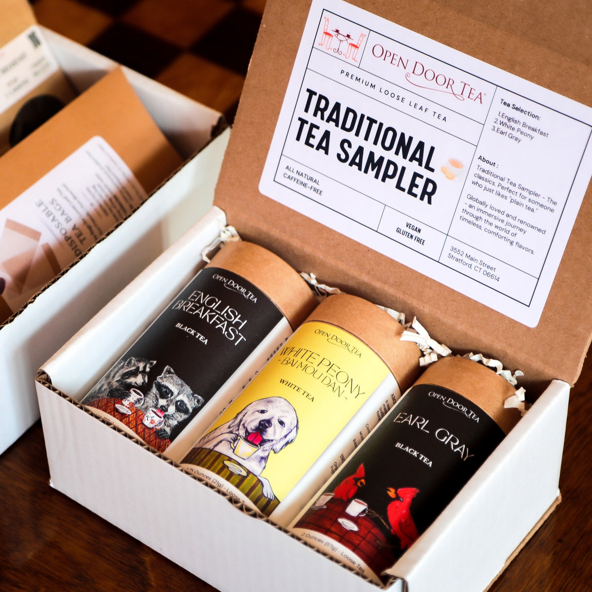 Traditional Tea Sampler | 3 Loose Leaf Teas for Gifts & Tastings by Open Door Tea