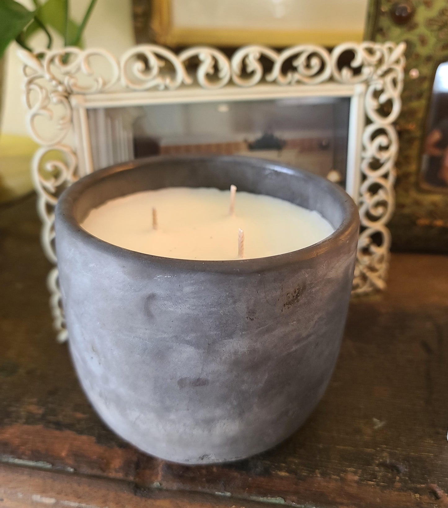 Signature Concrete Candle - Tulip (large) Handpainted Concrete Candle