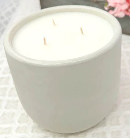 Signature Concrete Candle - Tulip (large) Handpainted Concrete Candle