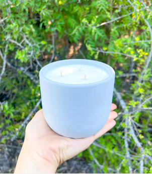 Signature Concrete Candle - Tulip (large) Handpainted Concrete Candle