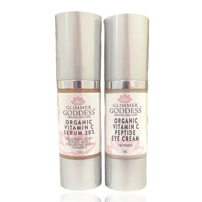 Let's Get Glowing! Organic Vitamin C Serum + Vitamin C Eye Cream