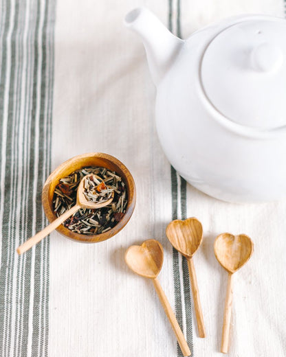 Olive Wood Heart Teaspoon Pair by Creative Women