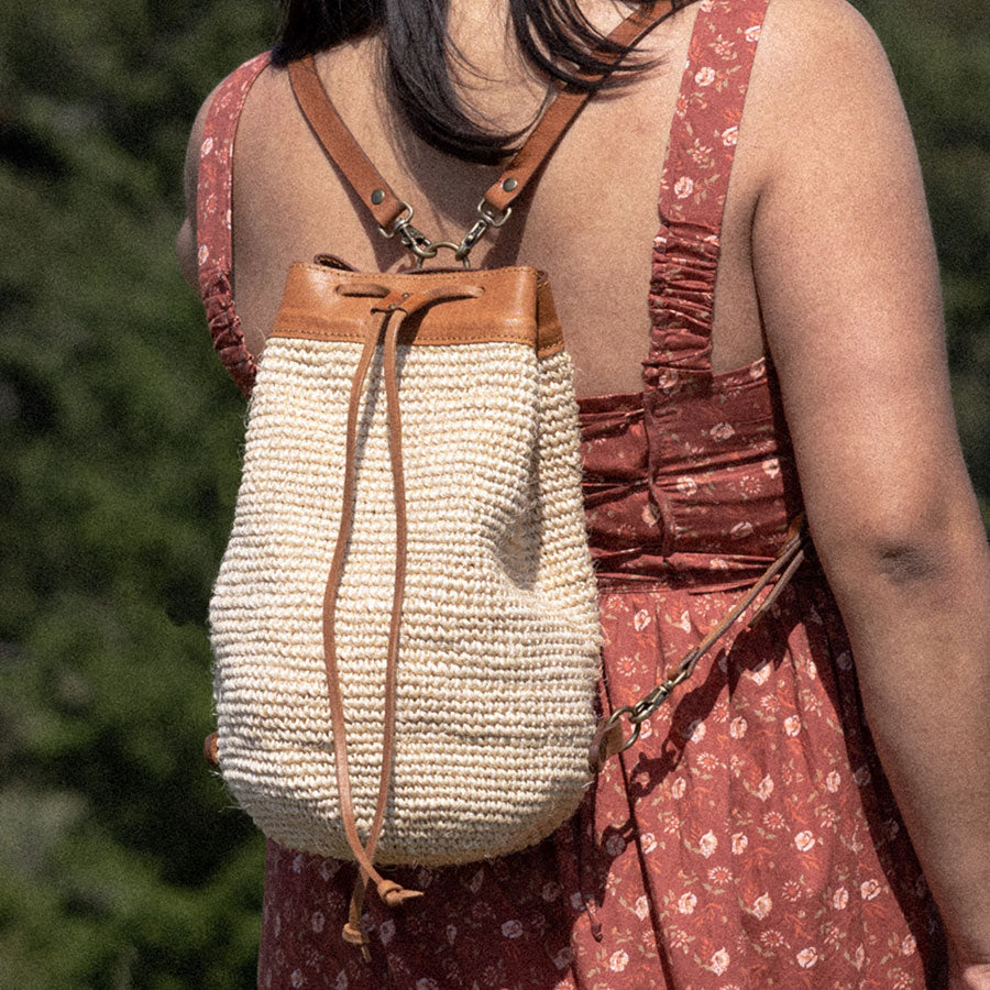 Transito Woven Mini Backpack | Natural by Made by Minga