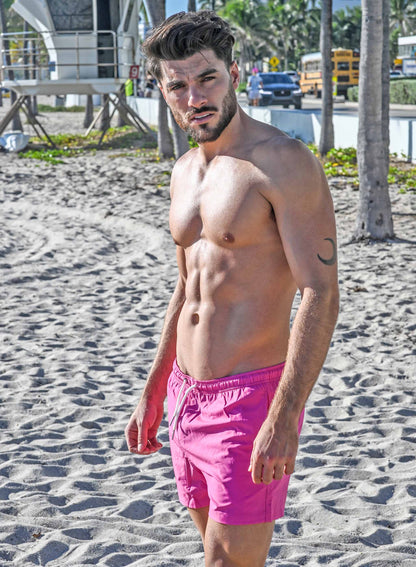 Magenta Blue Pocket - 3.5" Swim Trunks by Bermies