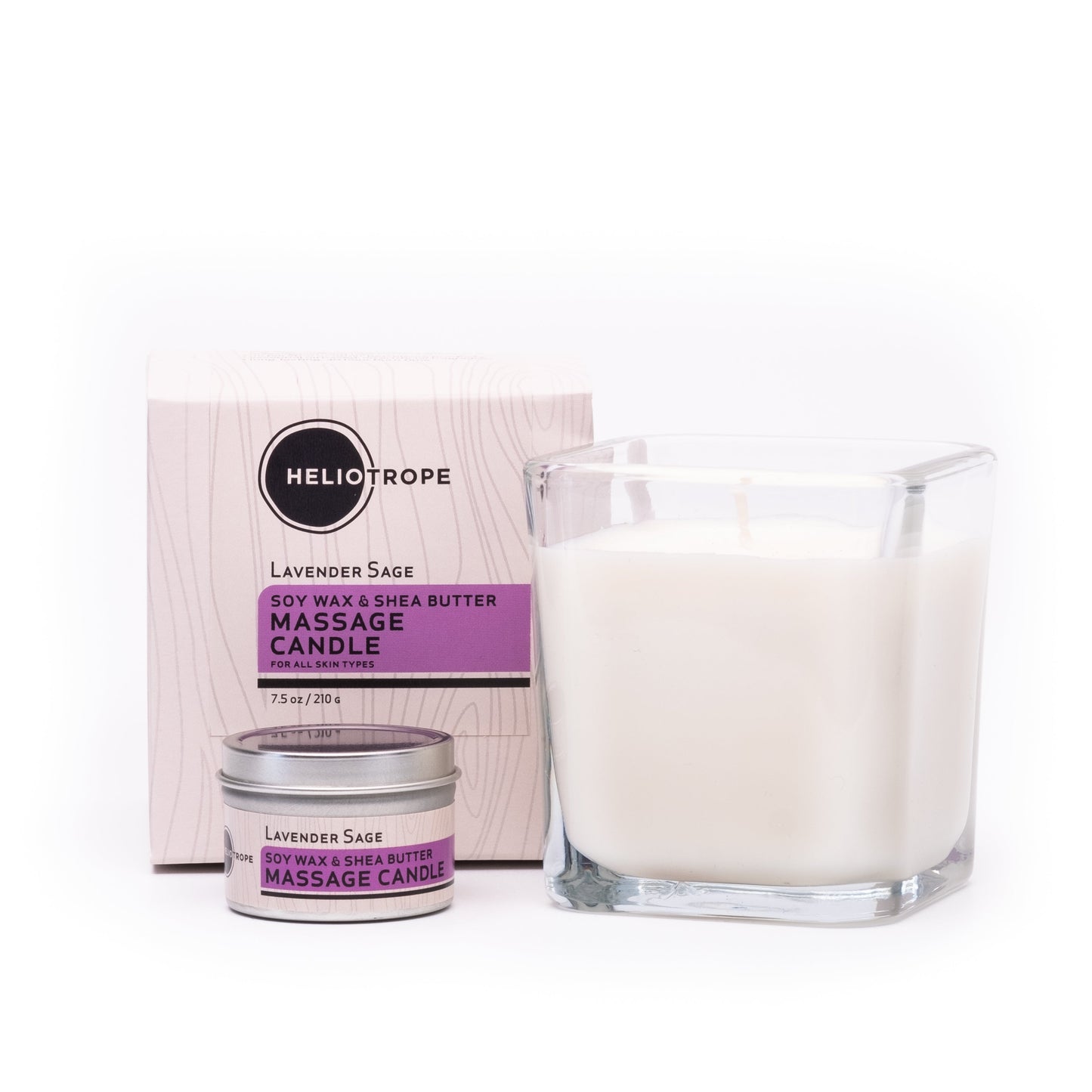 Soy Wax & Shea Butter Massage Candles - now in 3 sizes! by Heliotrope San Francisco