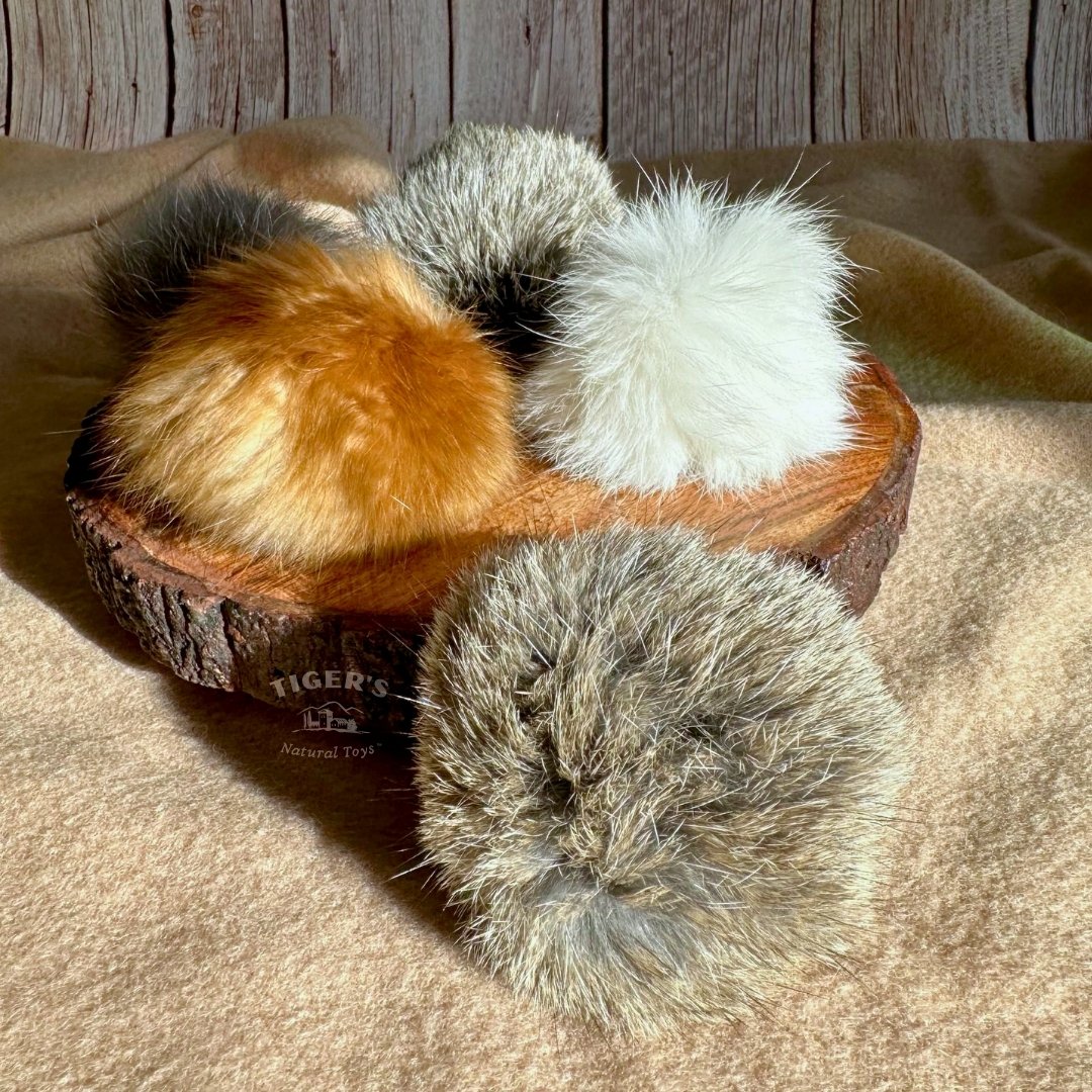 Cat Kicker Toy and Rabbit Fur Ball Set