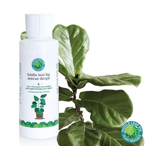 Fiddle Leaf Fig Rescue Drops by Fiddle Leaf Fig Plant Resource | 3-in-1 Liquid Fertilizer, Root Supplement & Immunity Booster (3.3 Fluid Ounces - 100ml) by Houseplant Resource Center