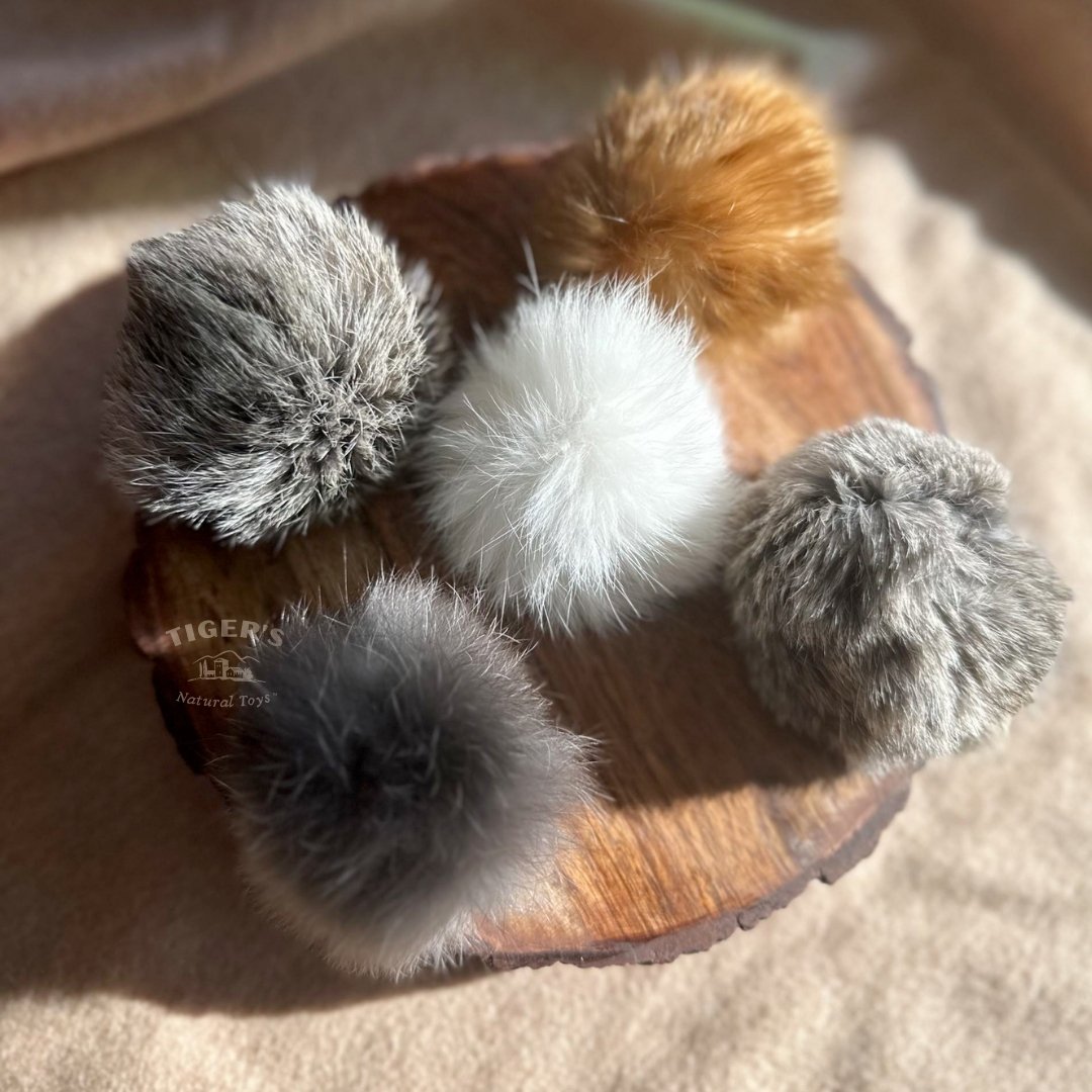 Cat Kicker Toy and Rabbit Fur Ball Set