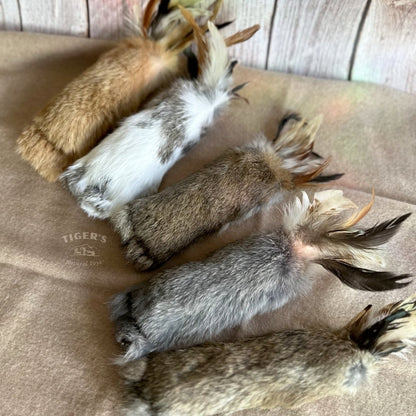 Cat Kicker Toy with Rabbit Fur Feathers and Wool