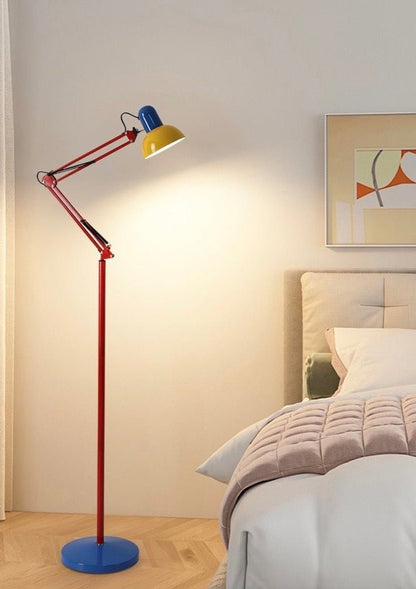 Memphis Retro Tall Metal Floor Lamp - Full Spectrum Eye Protection LED Reading Light