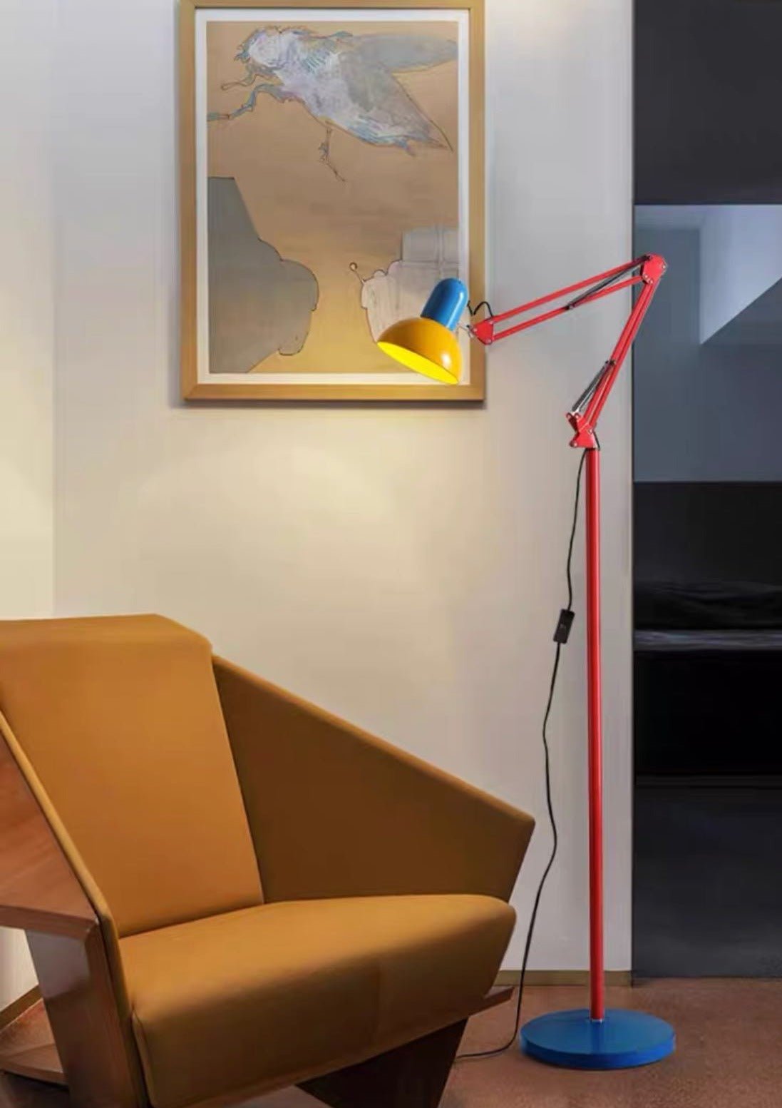 Memphis Retro Tall Metal Floor Lamp - Full Spectrum Eye Protection LED Reading Light