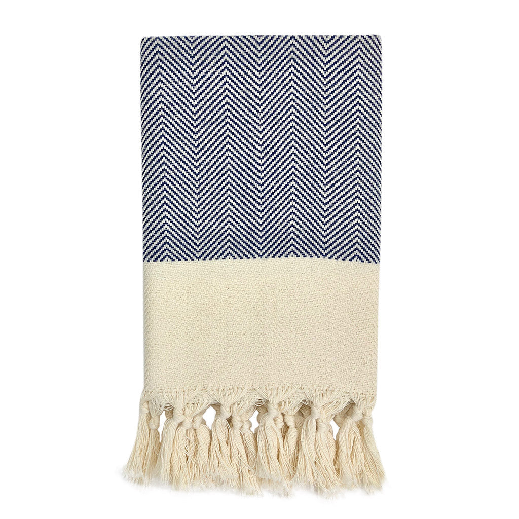 Herringbone Turkish Hand Towel by SLATE + SALT