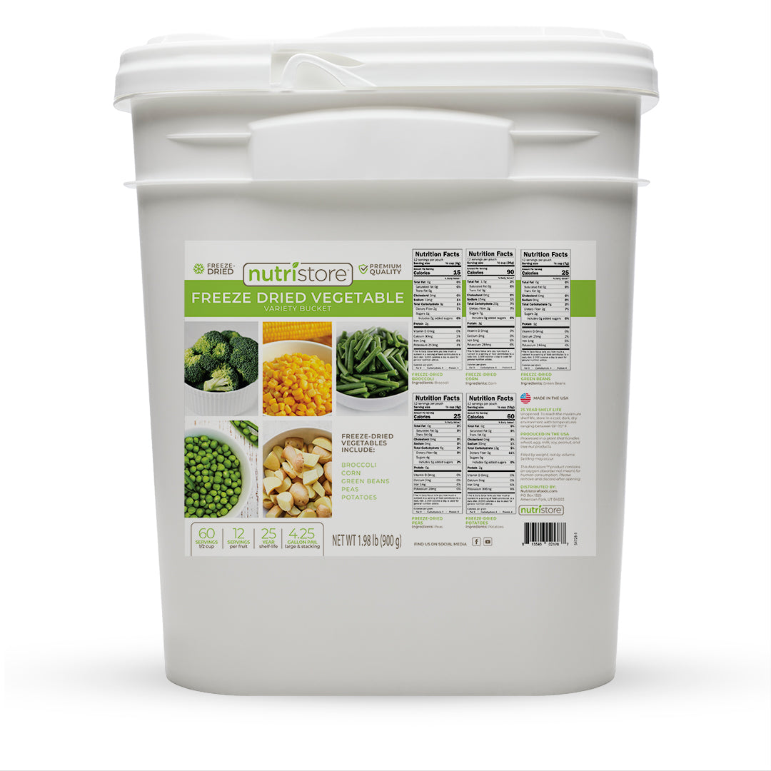 Freeze Dried Vegetable Variety Bucket by Nutristore