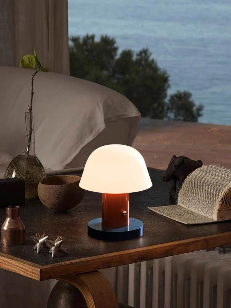 Nordic Cute Mushroom Setago Table Lamp - Dimmable Portable Quirky Nursery Light