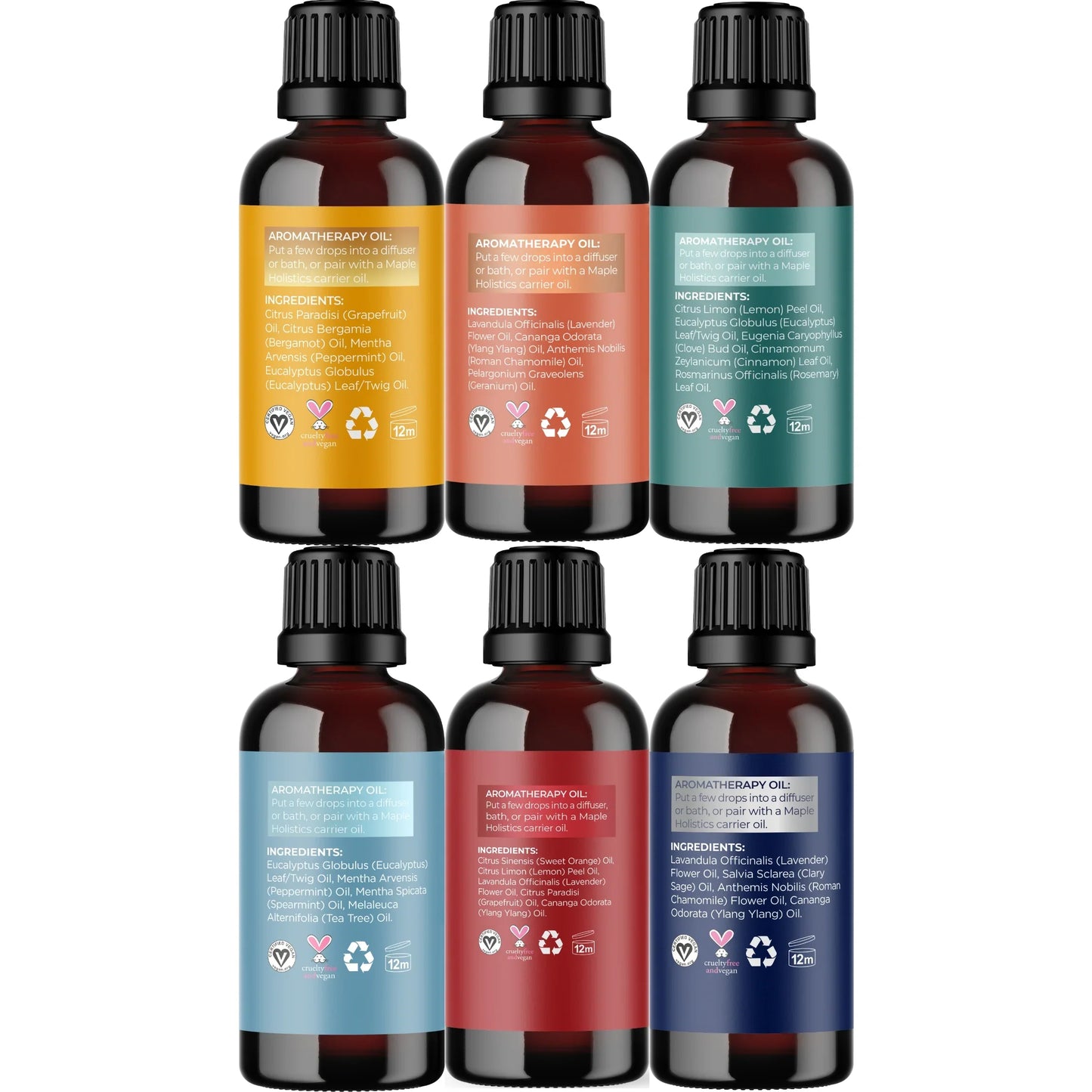 Essential Oil Blends Set Pack of 6