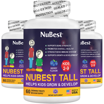 NuBest Tall Kids, Multivitamins, Berry Flavor, Ages 2-9, 60 Chewables by NuBest Nutrition®