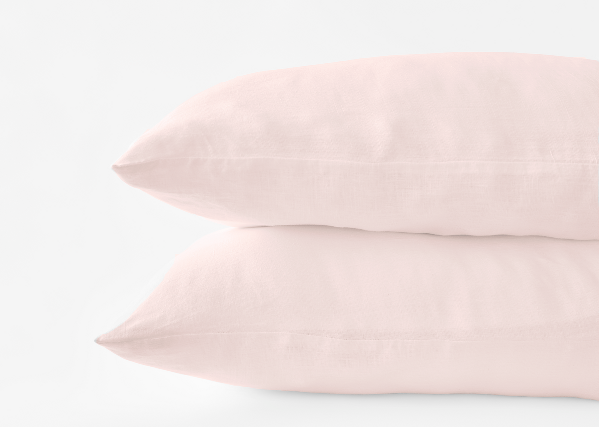 Hemp Pillowcases in Rosewater