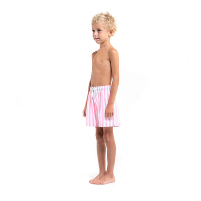 Pink Stripes - Kids Swim Trunks by Bermies