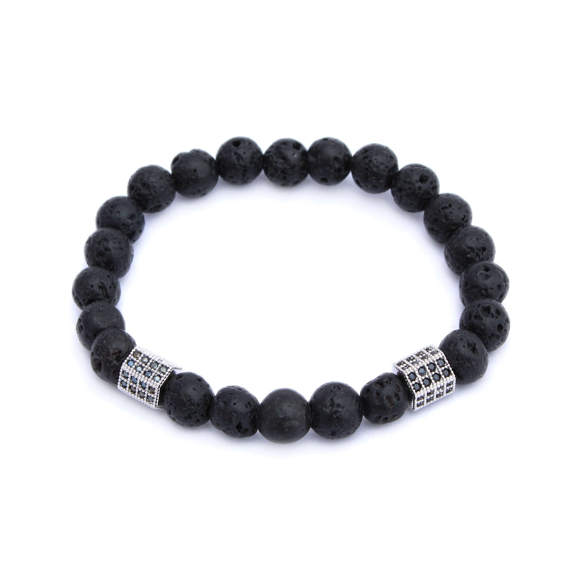 Silver Hematite Gem Aromatherapy Bracelet