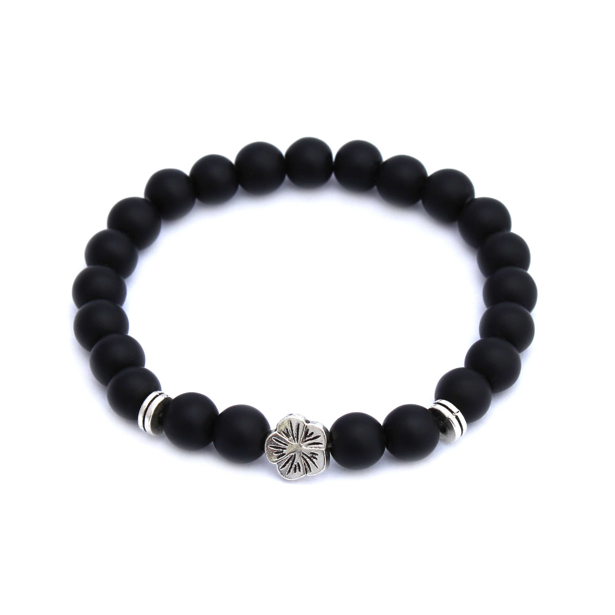 Onyx Flower Aromatherapy Bracelet