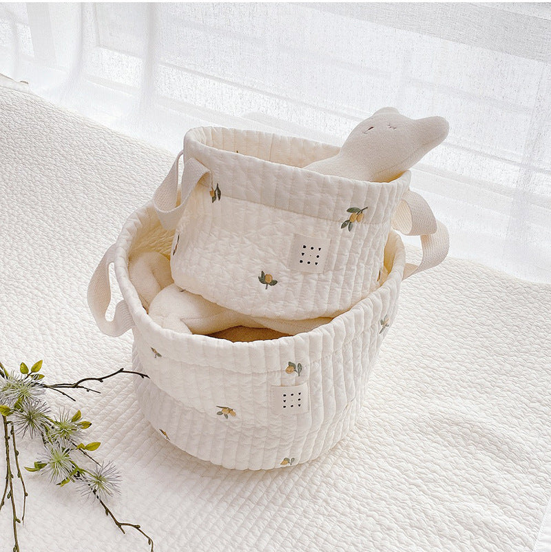 Baby Embroidered Pattern Baby Bottle Storage Basket by MyKids-USA™