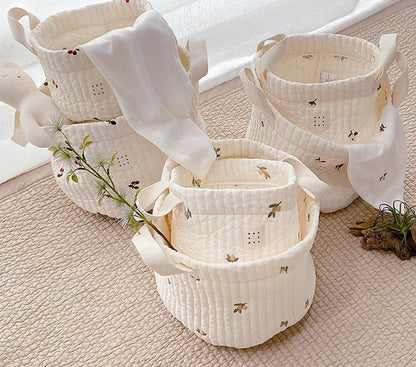 Baby Embroidered Pattern Baby Bottle Storage Basket by MyKids-USA™