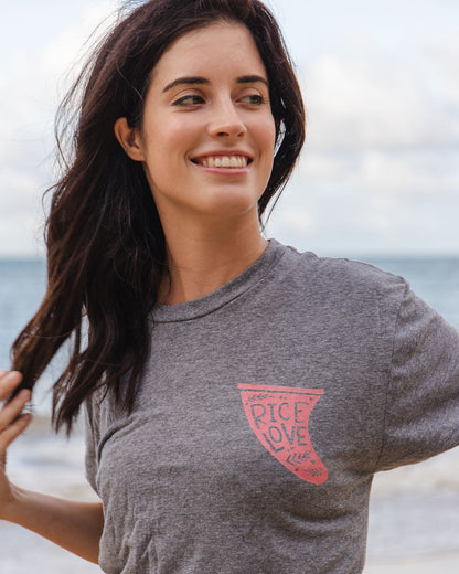 Tee - Premium Tri-Blend - Fin Logo by Rice Love