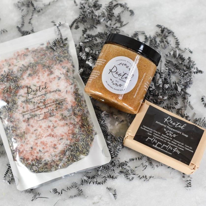 Soak, Scrub & Soap Gift Set by Rooted For Good