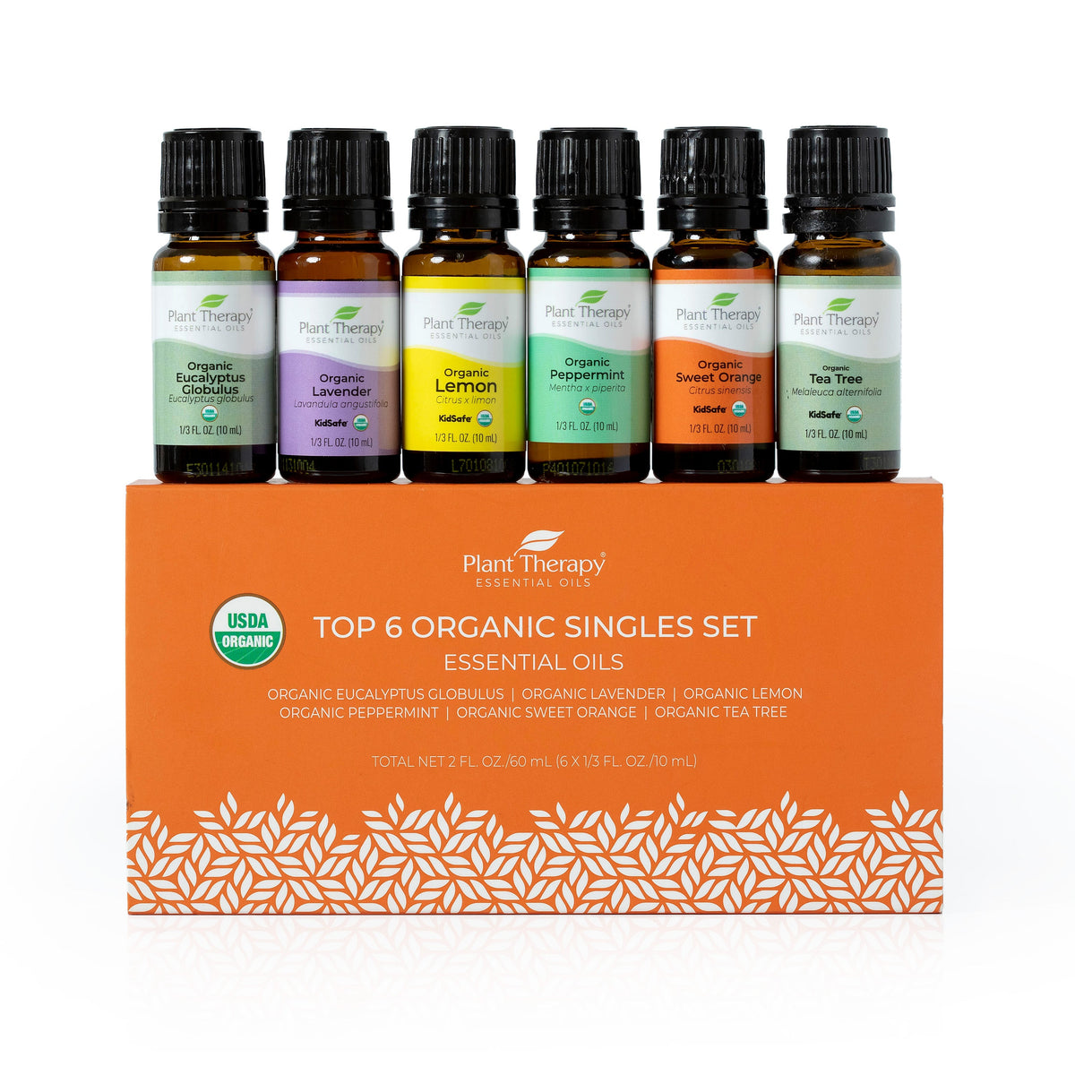 Top 6 Organic Singles Essential Oil Set