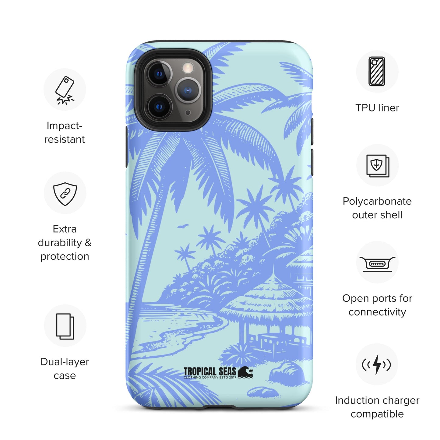 Tropical Island Blues Tough Case for iPhone®