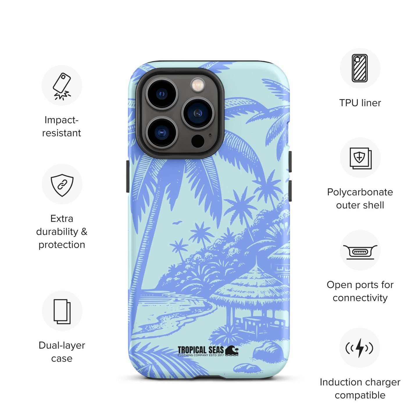 Tropical Island Blues Tough Case for iPhone®