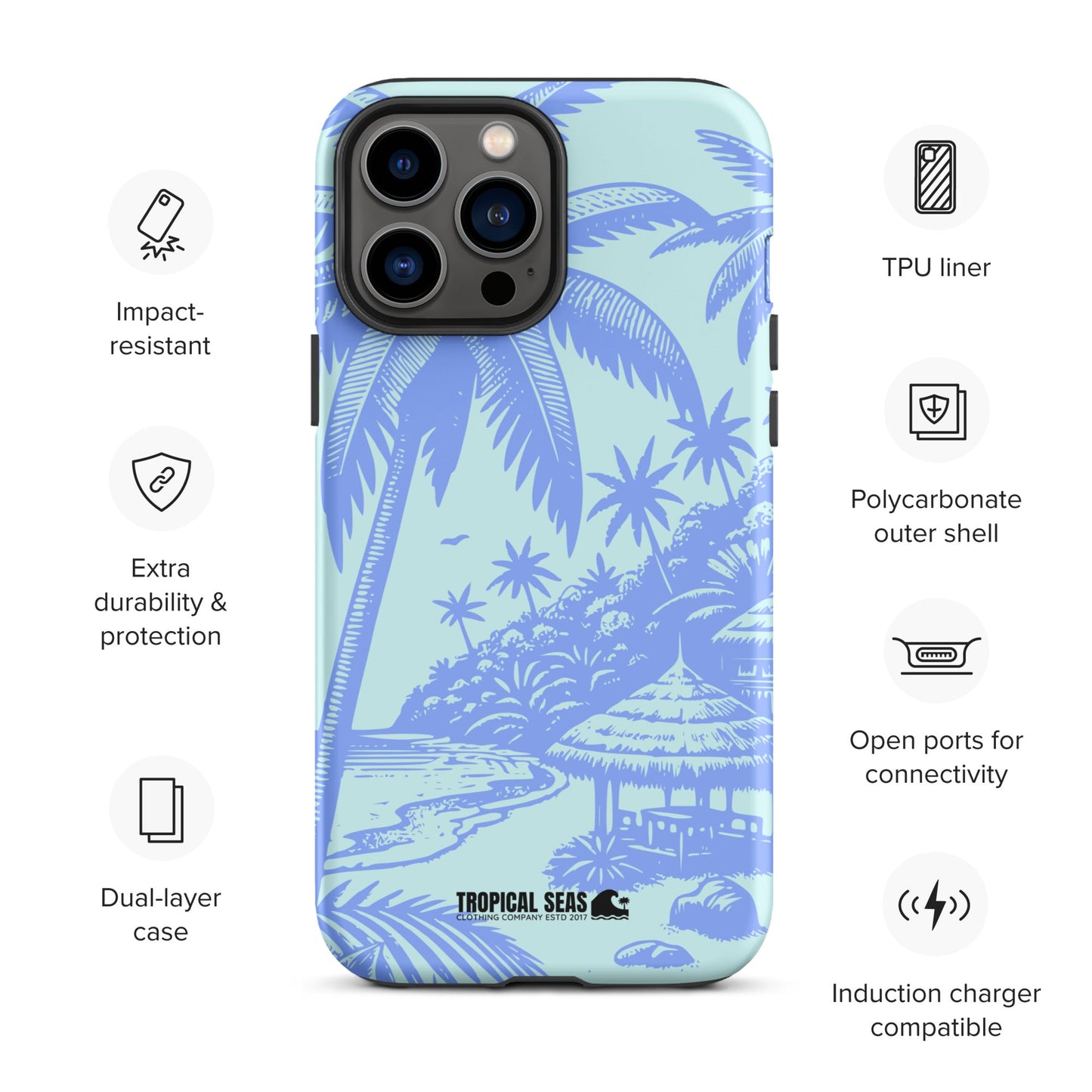 Tropical Island Blues Tough Case for iPhone®