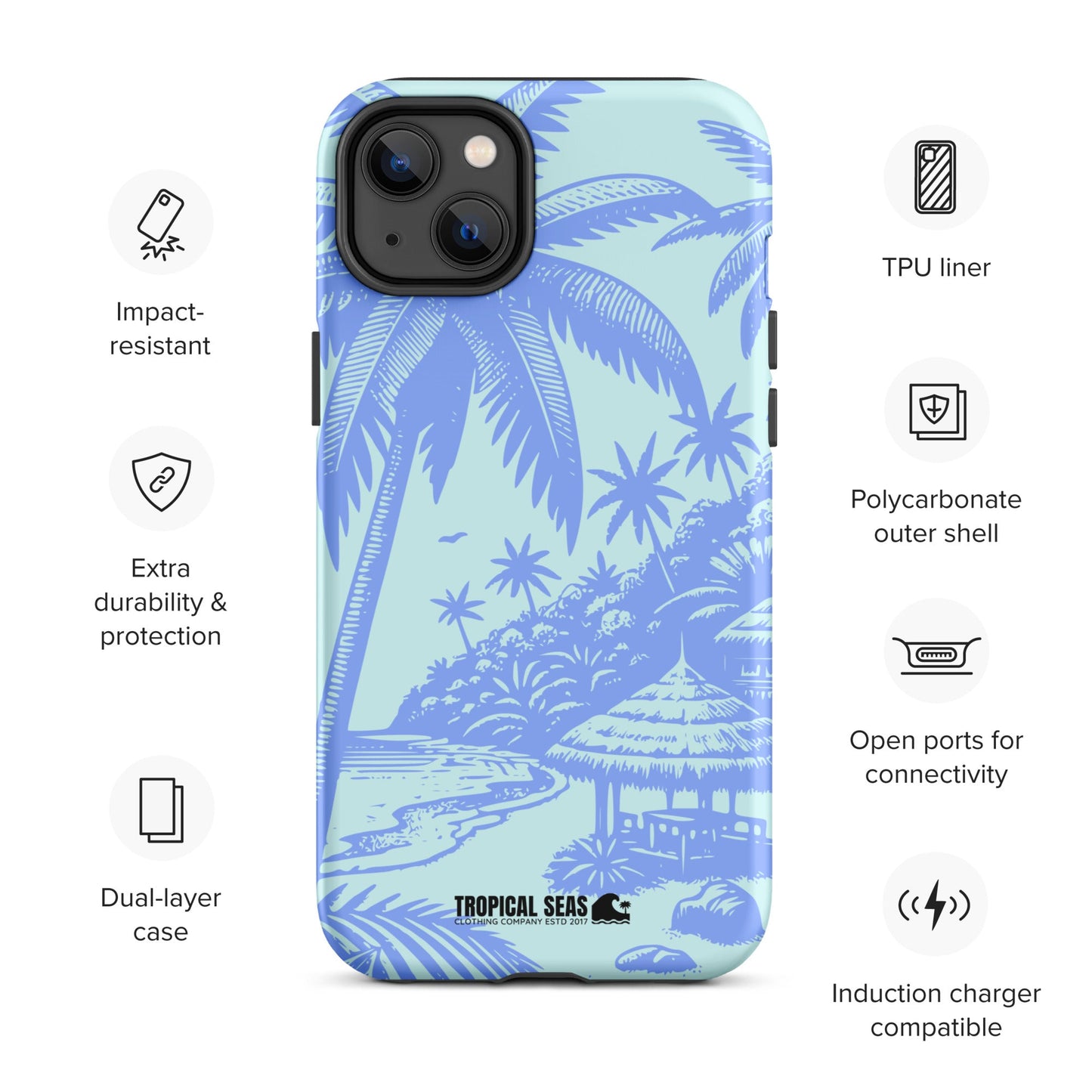 Tropical Island Blues Tough Case for iPhone®