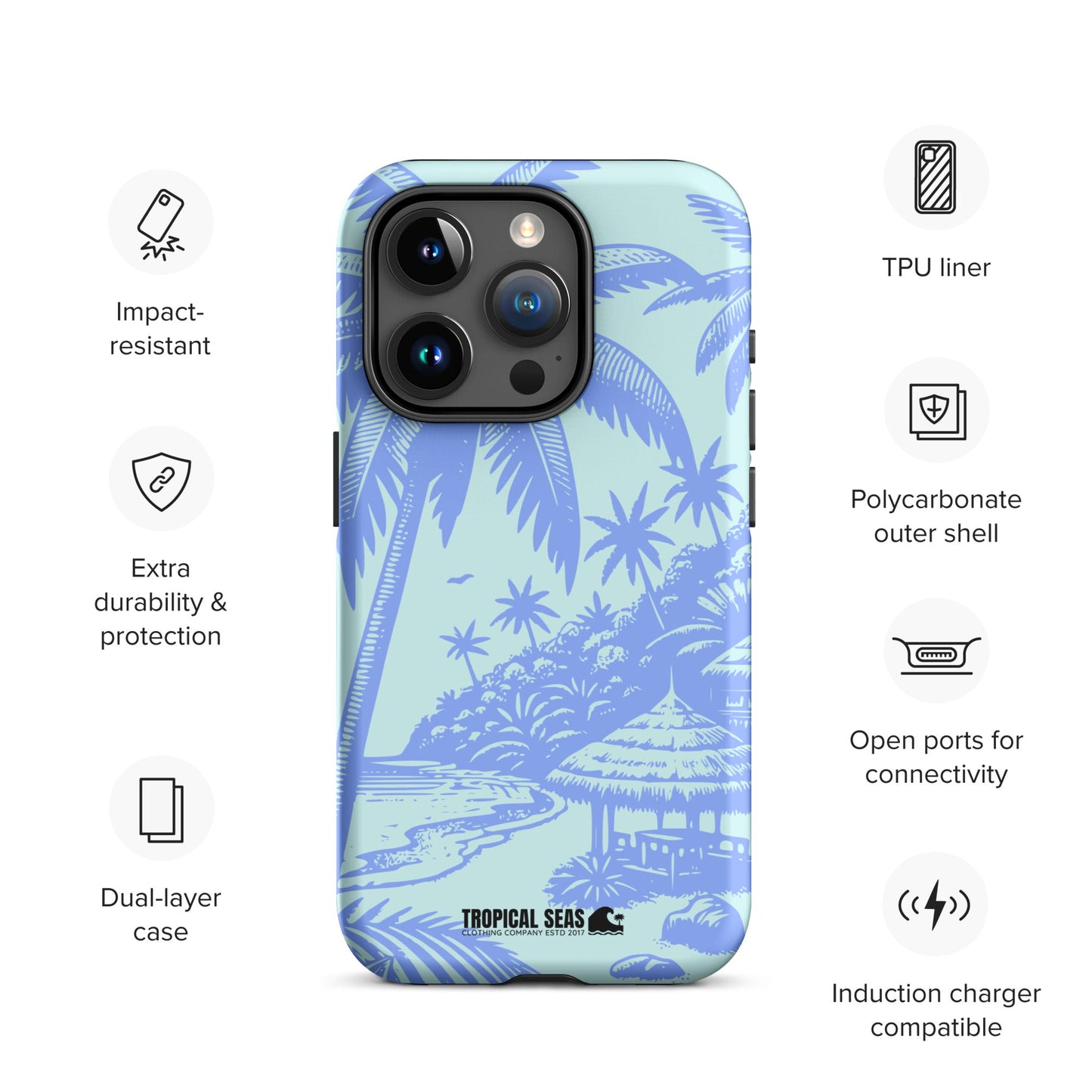 Tropical Island Blues Tough Case for iPhone®