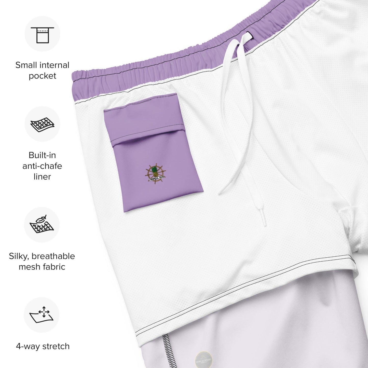 Men's Purple Eco Board Shorts