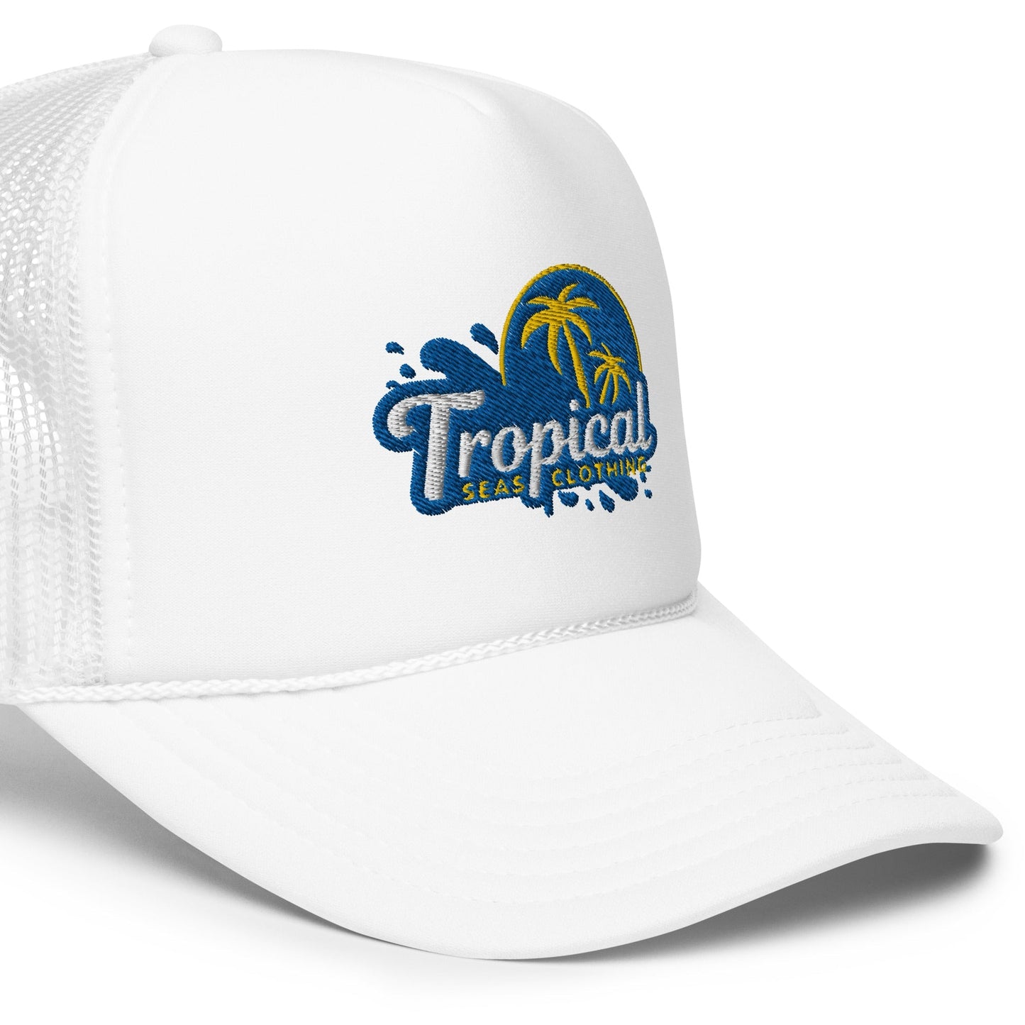 Tropical Tides Foam Trucker Hat: Ride the Waves of Fashion!