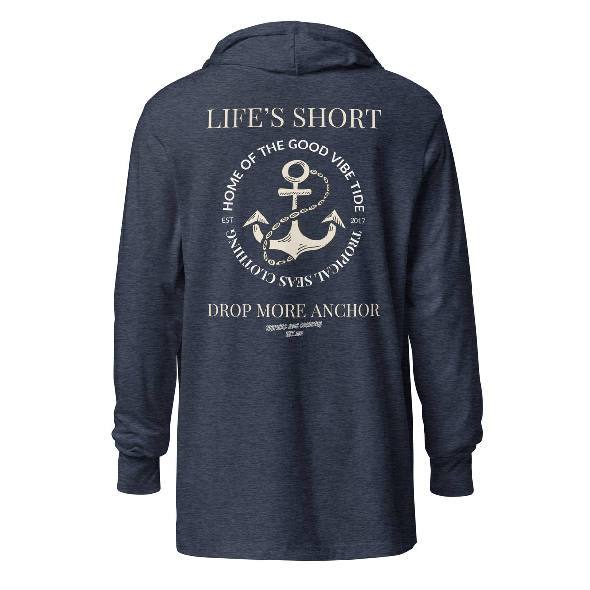 Unisex Drop More Anchor Hooded Long-Sleeve Tee