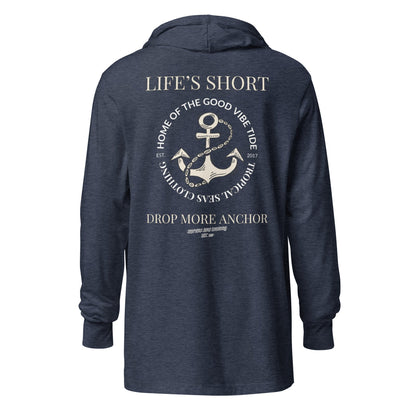 Unisex Drop More Anchor Hooded Long-Sleeve Tee