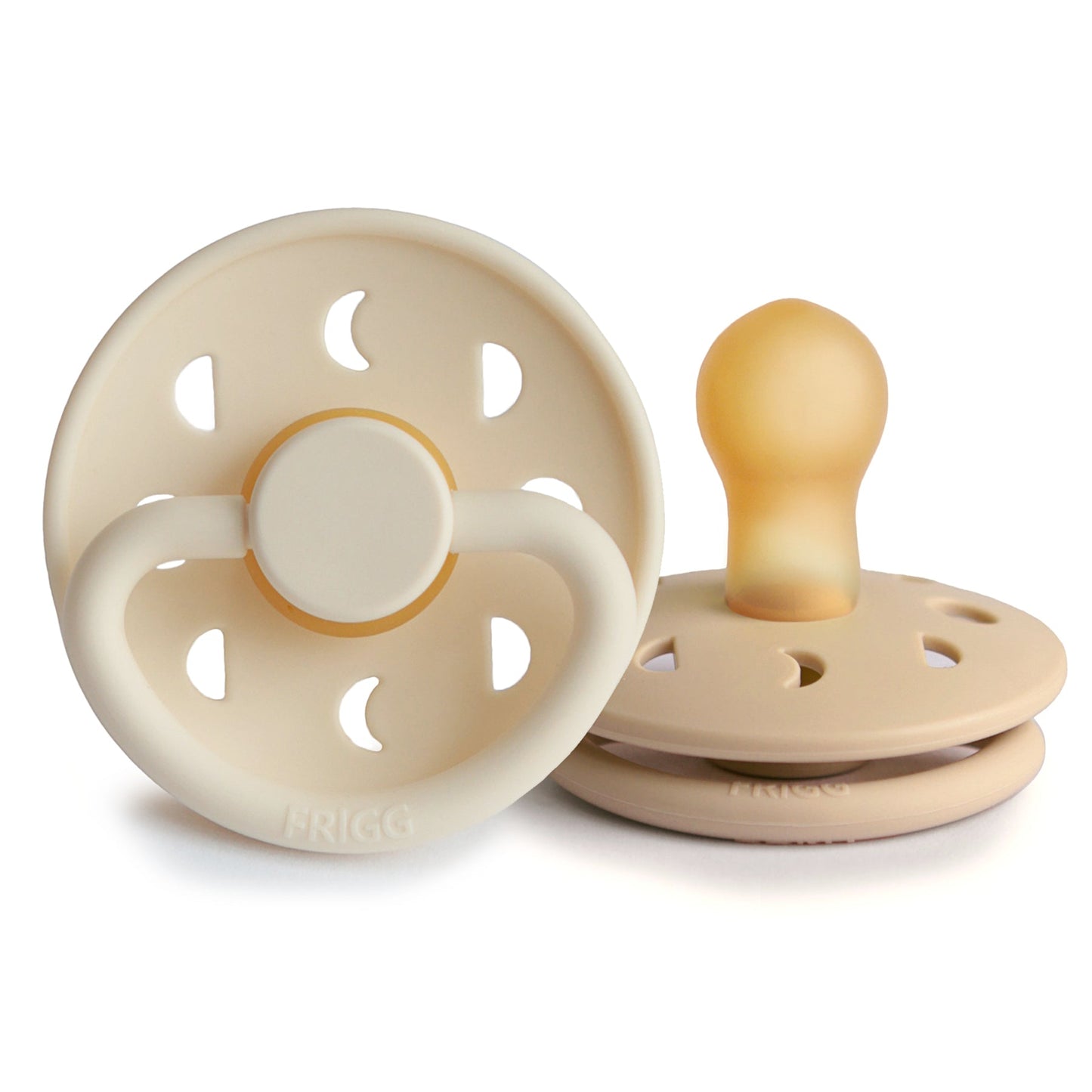 FRIGG Moon Natural Rubber Pacifier 2-Pack