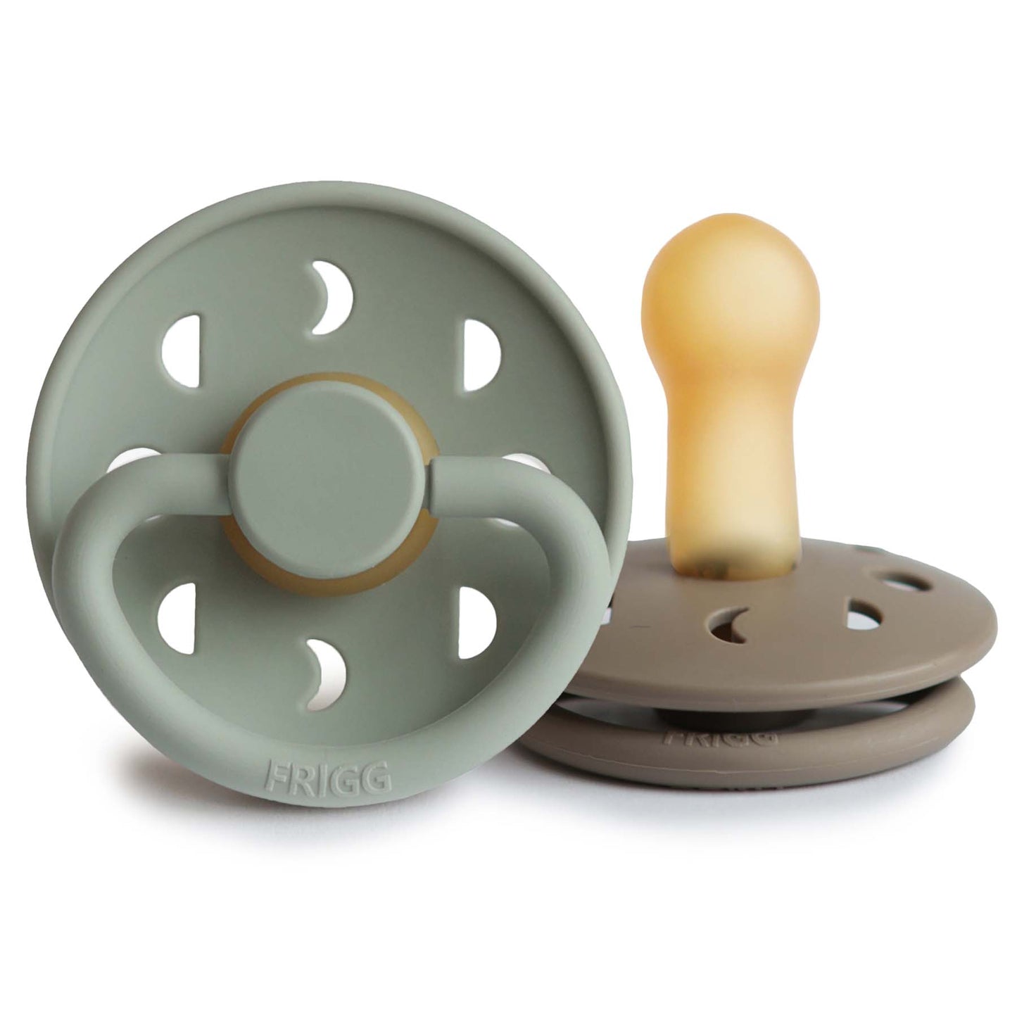 FRIGG Moon Natural Rubber Pacifier 2-Pack